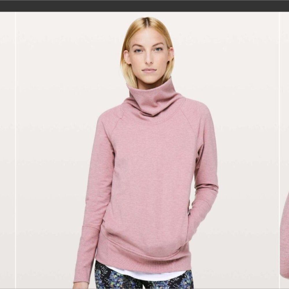 Lululemon High Lines Pullover Heathered Vintage Mauve
